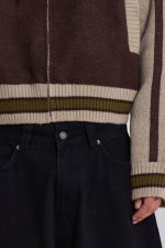 Brown Team 85 Knitted Bomber Jacket - Image 8