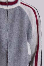 Grey Team 85 Knitted Bomber Jacket - Image 7