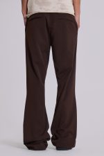 Brown Stacked Bootcut Suit Pants - Image 4