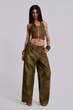 Vaca Faux Leather Colossus Trousers - Image 6