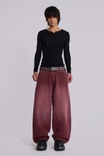 Burgundy Washed XL Colossus Jeans - Image 6
