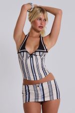 Nauti Girlfriend Stripe Corset - Image 3