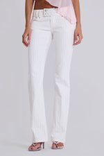 White Pinstripe Thirteen Jeans - Image 2