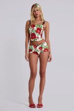 Scarlet Satin Corset Top - Image 6