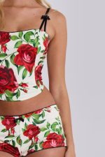Scarlet Satin Mini Shorts - Image 6