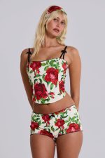 Scarlet Satin Corset Top - Image 9