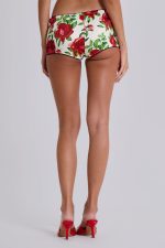 Scarlet Satin Mini Shorts - Image 9