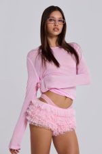 Pink Rhea Lace Bloomer Shorts - Image 2