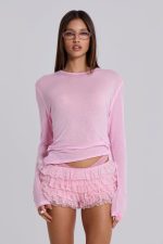 Pink Rhea Lace Bloomer Shorts - Image 8