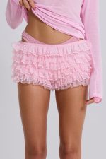 Pink Rhea Lace Bloomer Shorts - Image 6