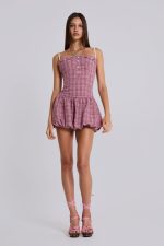 Ava Checked Puffball Dress - Image 6