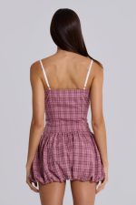 Ava Checked Puffball Dress - Image 4