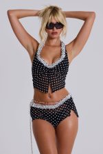 Polka Ruffle Wrap Mini Shorts - Image 8