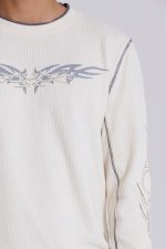 Off White Tattoo Applique Tee - Image 5