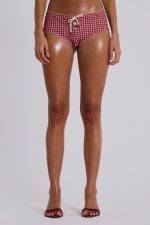 Freda Gingham Mini Short Bikini Bottoms - Image 8