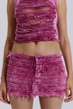 Sinner Denim Mini Skirt - Image 8