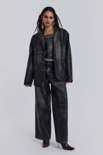 Ash Faux Leather Blazer - Image 4