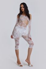 Siren Mini Dress in White - Image 2