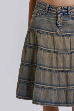 Kutki Denim Midi Skirt - Image 10
