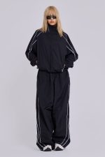 Black Vapor Tracksuit Bottoms - Image 2