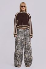 Brown Team 85 Knitted Bomber Jacket - Image 9