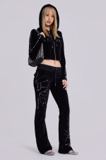 Superset Studded Velour Fitted Hoodie - Image 5