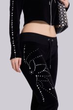 Superset Studded Velour Bootcut Trousers - Image 11