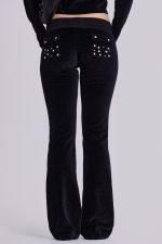 Superset Studded Velour Bootcut Trousers - Image 4