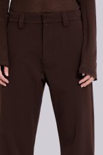Brown Stacked Bootcut Suit Pants - Image 4