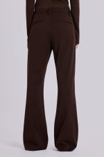 Brown Stacked Bootcut Suit Pants - Image 6
