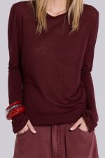Burgundy Mist Long Sleeve Top - Image 6
