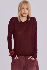 Burgundy Mist Long Sleeve Top - Image 2