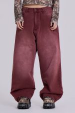 Burgundy Washed XL Colossus Jeans - Image 2