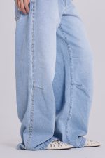 Nailed Studded Colossus Jeans in Light Blue Wash - Image 5