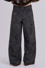 Charcoal Leopard Fade Colossus Jeans - Image 3