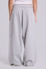 Petite Grey Marl Baggy Monster Joggers - Image 3