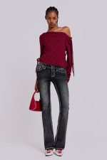 Gaia Slashed Backless Stripe Top - Image 6