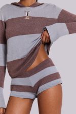 Team 93 Studded Knit Mini Shorts - Image 7