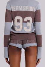 Team 93 Studded Knit Mini Shorts - Image 12