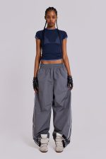Grey Vapor Tracksuit Bottoms - Image 9