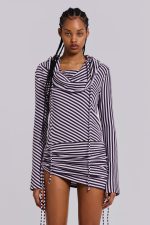 Jordyn Hooded Stripe Mini Dress - Image 9