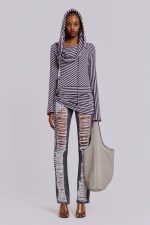 Jordyn Hooded Stripe Mini Dress - Image 6