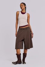 Chocolate Brown Monster Jogger Shorts - Image 3