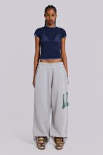 LDN Print Grey Marl Monster Joggers - Image 4