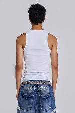 White Rib Full Length Vest - Image 5