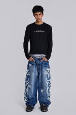 Black Tattoo Applique Tee - Image 2