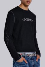Black Tattoo Applique Tee - Image 6