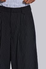 Black Pinstripe Goliath Baggy Shorts - Image 7