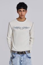 Off White Tattoo Applique Tee - Image 7