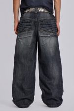 Washed Black Crash Biker Colossus Jeans - Image 3